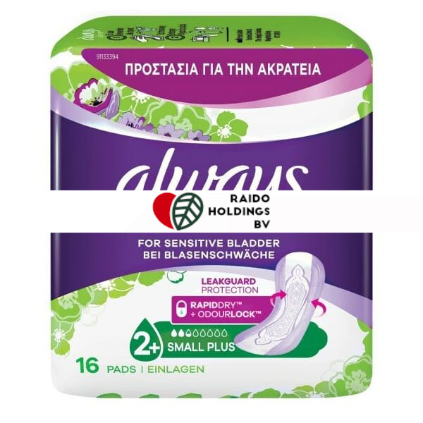 ALWAYS DISCREET PADS (16) SMALL+