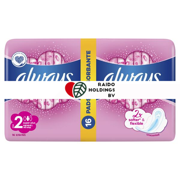 Always Duo Sensitive Sanitary Pads Super Plus 16pcs