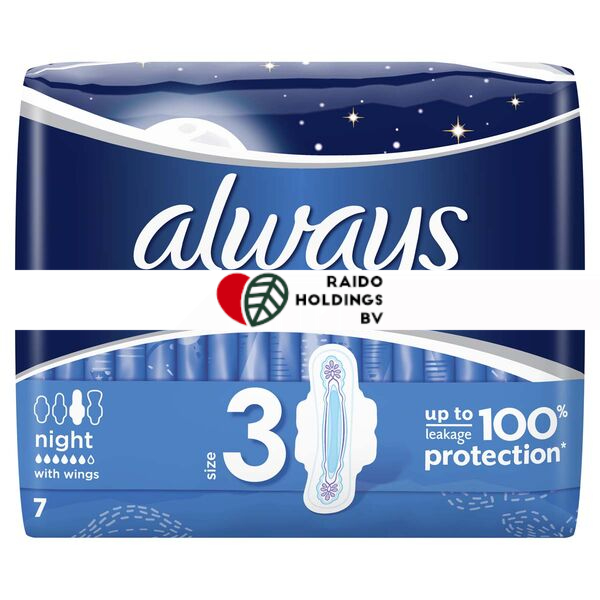 Always Sanitary Pads Ultra Plus Night 7pcs
