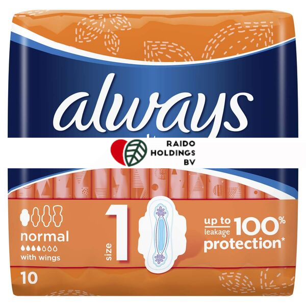 Always Sanitary Pads Ultra Plus Normal 10 pcs