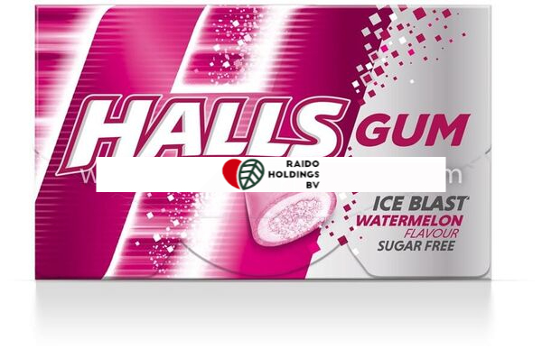 Halls Gum Watermelon 18 g x 16