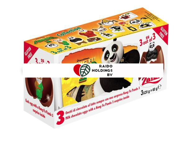 Zaini Kung Fu Panda Chocolate Eggs 3 x 20 g